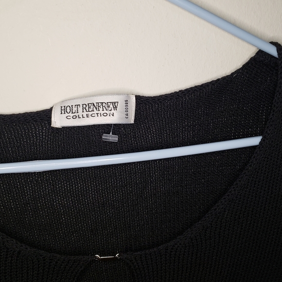 Holt Renfrew Ribbed Keyhole  Sweater - Picture 3 of 12
